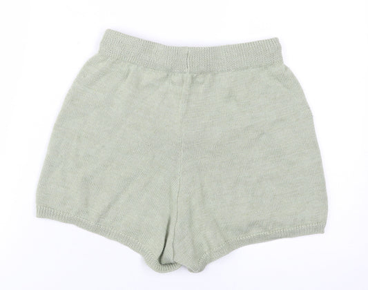 H&M Women's Green XS Sweat Shorts, Acrylic-Blend Casual
