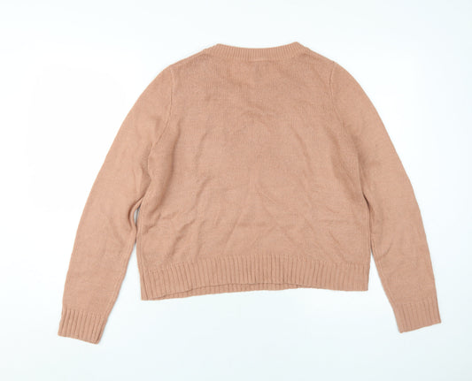 Womens UK Size M H&M Beige Pullover Jumper
