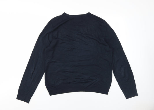 Marks and Spencer Men's Blue L Pullover Jumper