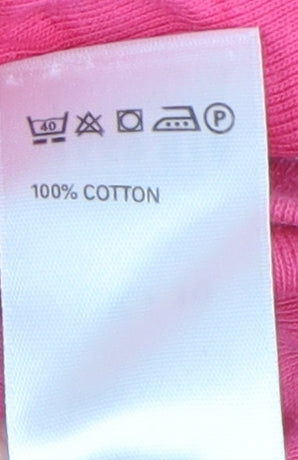 Womens UK Size 10 Marks and Spencer Pink Basic T-Shirt