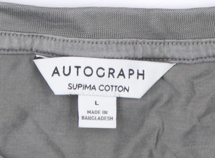 Marks and Spencer Grey T-Shirt Men Large Crew Neck