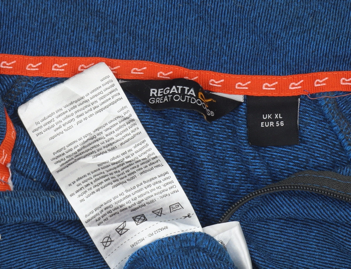 Mens UK Size XL Regatta Blue 1/2 Zip Sweatshirt