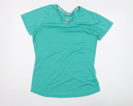 Womens UK Size M Mountain Warehouse Green Jersey T-Shirt