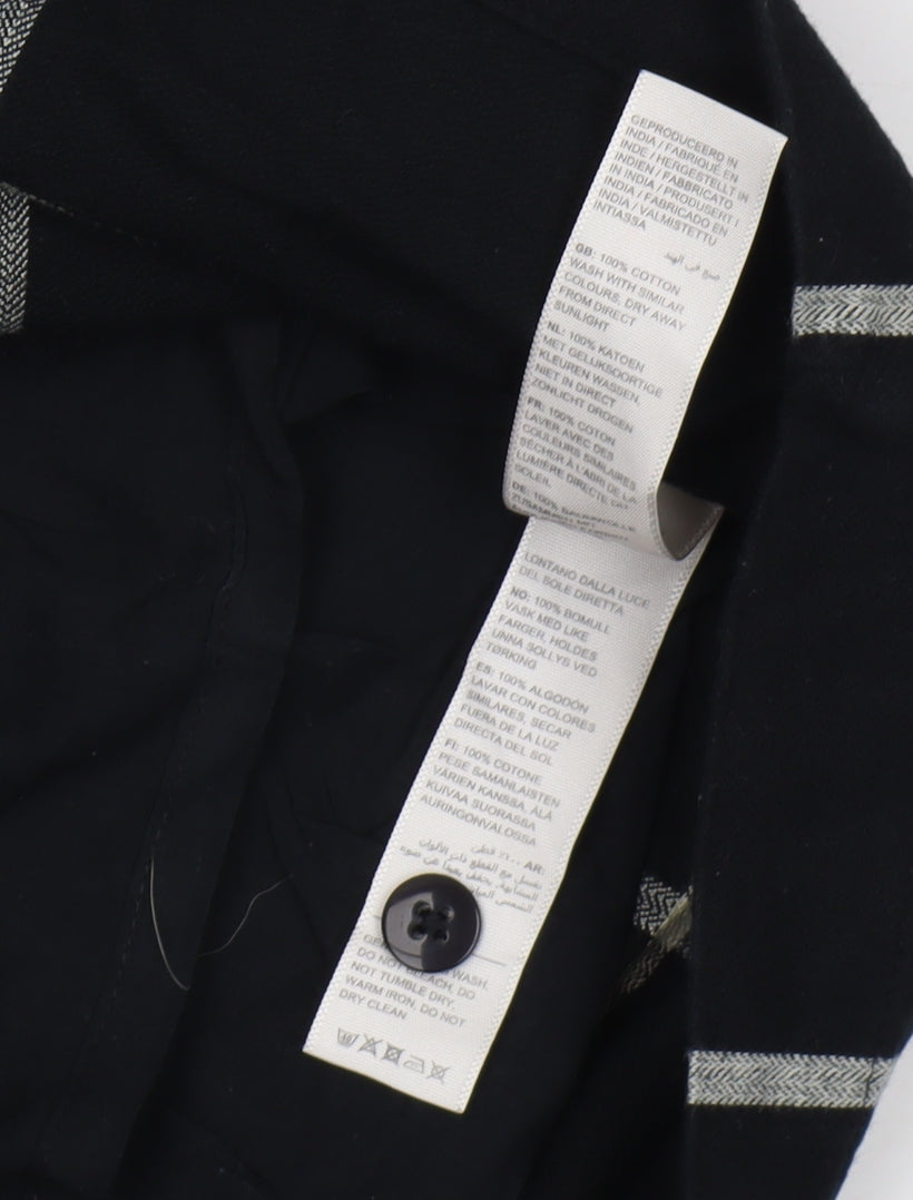 Fat Face Women's Black Check Skirt Size 10 Pencil Style