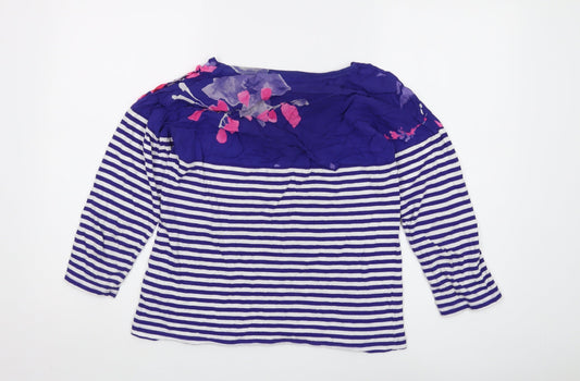Womens UK Size 10 Joules Blue Basic Blouse
