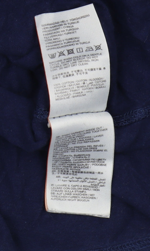 Womens UK Size 8 Superdry Blue Basic T-Shirt
