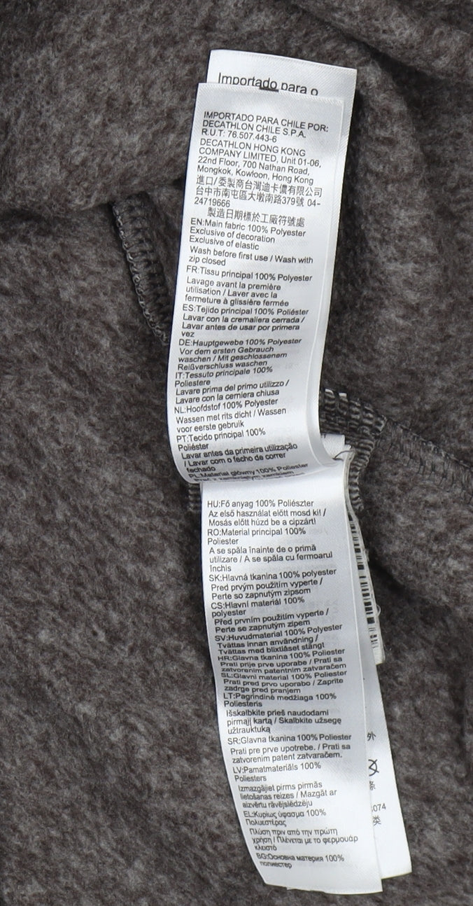 Decathlon Women's Grey Henley Sweatshirt M