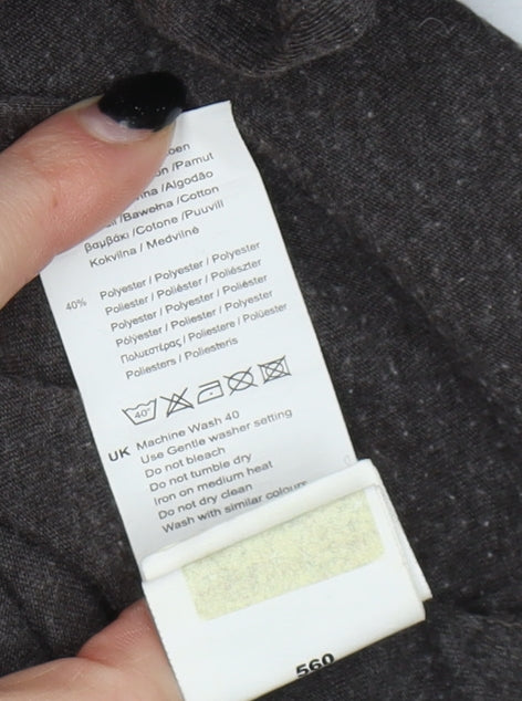 Slazenger Men's Brown V-Neck T-Shirt Medium