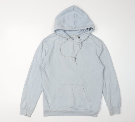 Additional front view of Brave Soul unisex blue hoodie xs cotton blend