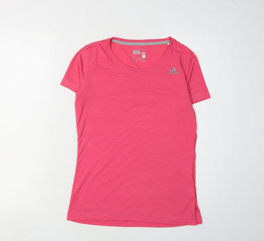 Womens UK Size S adidas Pink Gym & Training Running & Jogging T-Shirt