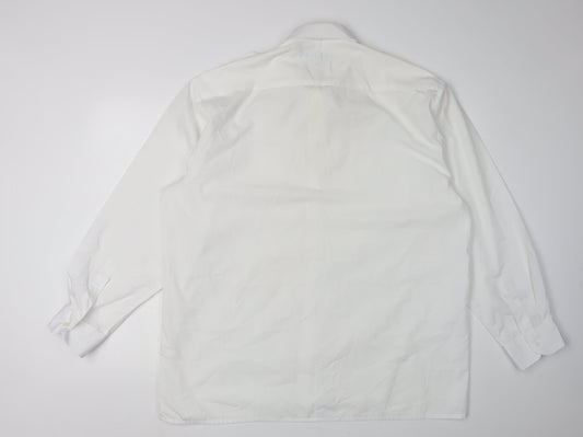 Allen Douglas Men's White Dress Shirt Size 44 Formal
