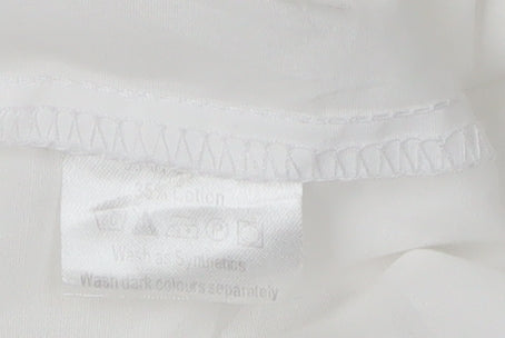 Allen Douglas Men's White Dress Shirt Size 44 Formal