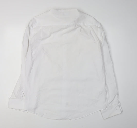 Slaters Men’s White Dress Shirt 16.5 Long Sleeve