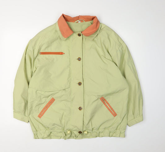 Womens UK Size 10 Telemac Green Basic Jacket