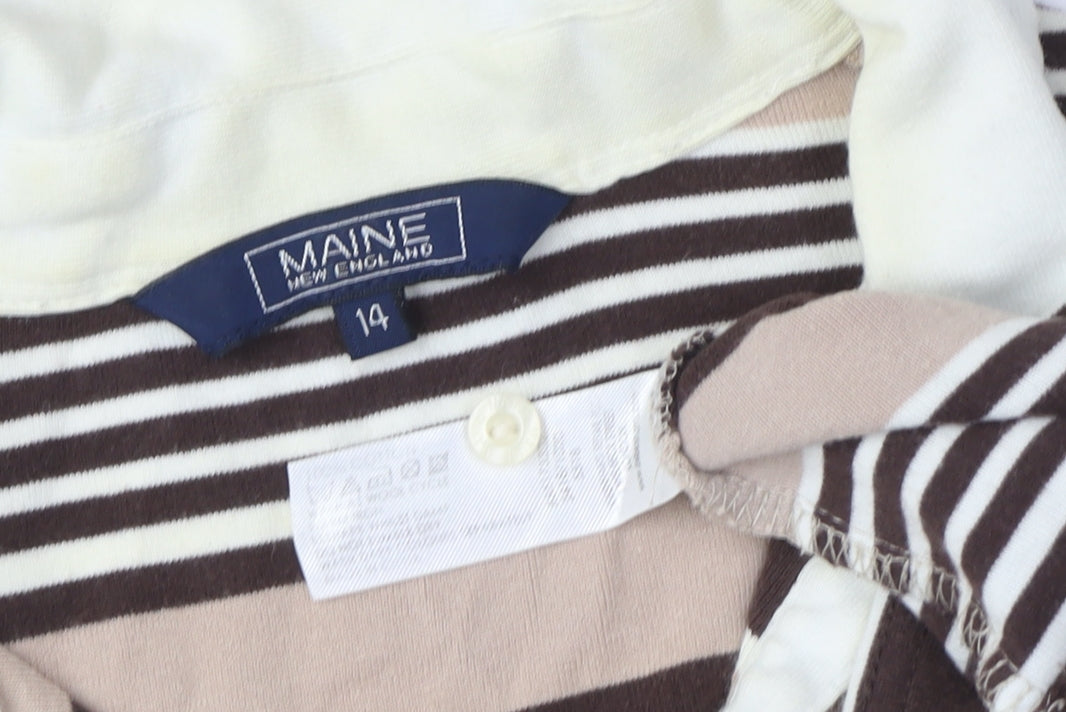 Womens UK Size 14 Maine New England Multi-coloured Classic Polo