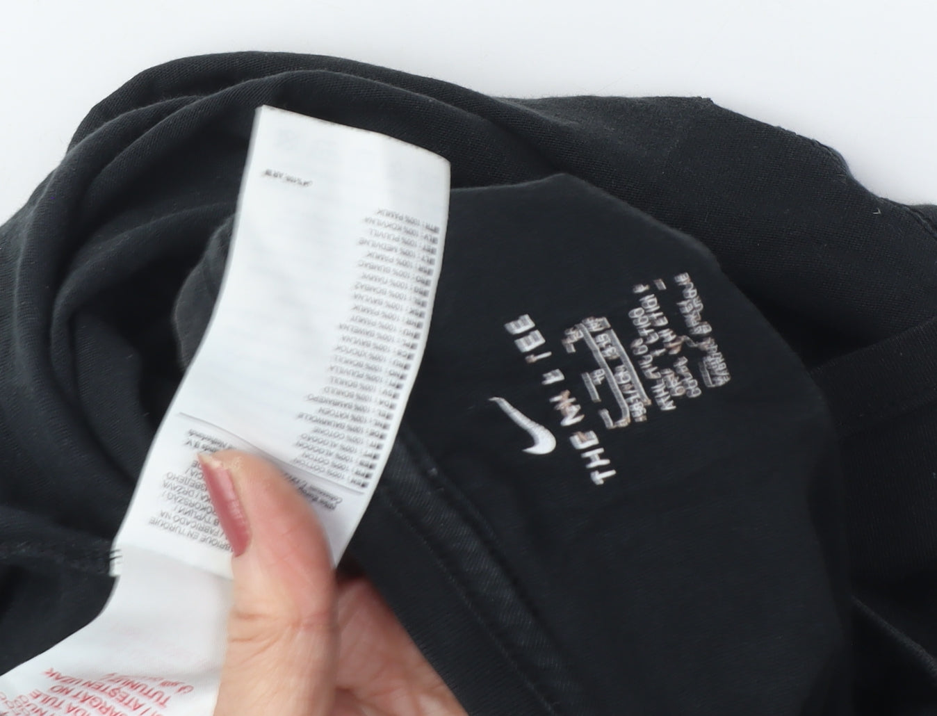 Nike Men's Black Crew Neck Short Sleeve Logo T-Shirt M