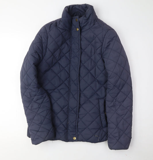 Womens UK Size 12 Brave Soul Blue Quilted Coat