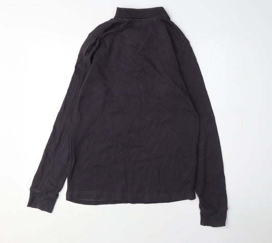 Tommy Hilfiger Men's Black Long Sleeve Polo Shirt S