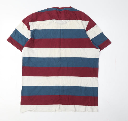 Lyle & Scott Men's Multicoloured Striped T-Shirt L