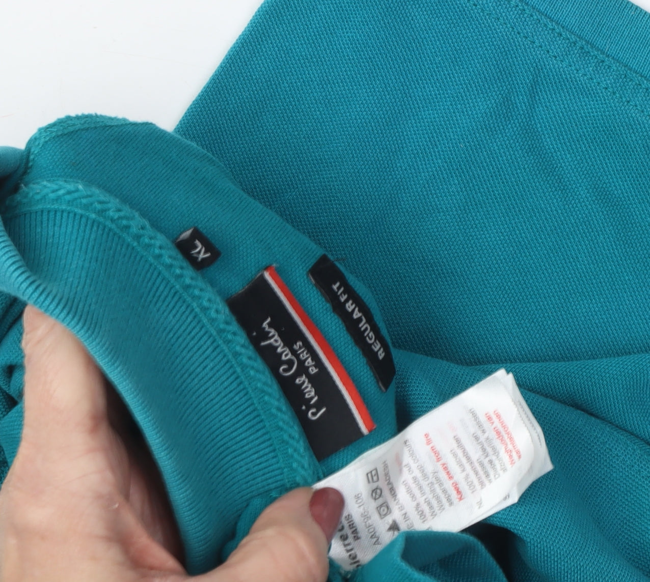 Pierre Cardin Men's Blue Regular Fit Cotton Polo Shirt 2XL