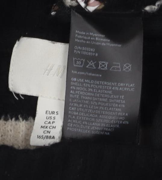 Womens UK Size S H&M Black Pullover Jumper