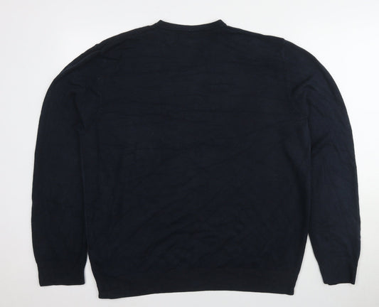 Marks & Spencer Men's Black Cashmere Pullover Jumper 2XL