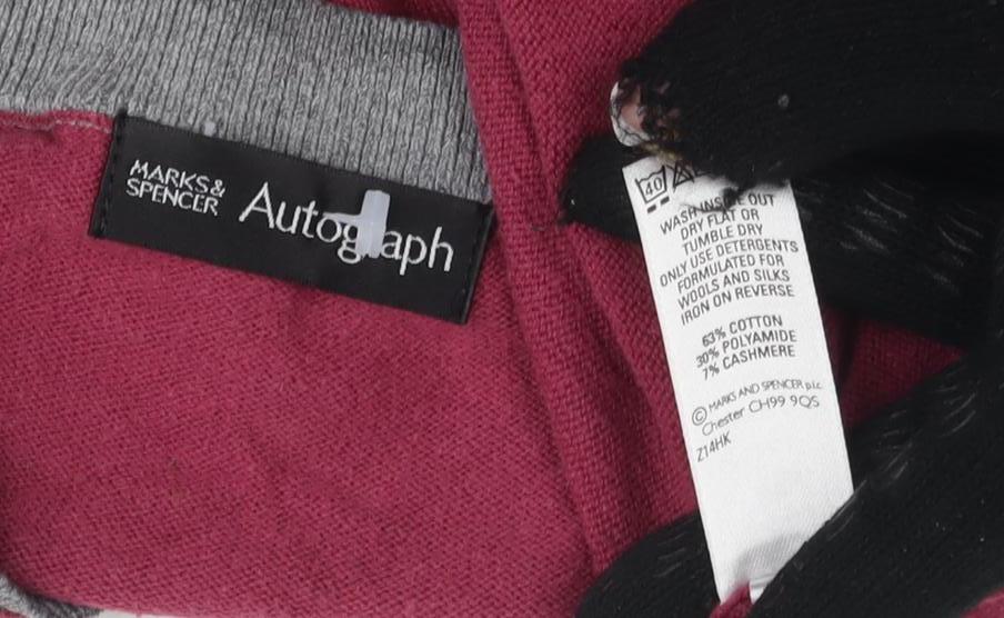 Marks and Spencer Men's Red V-Neck Jumper M