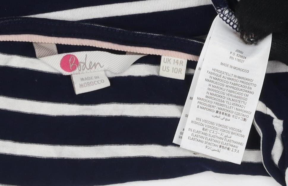 Lauren Women's Blue Striped A-Line Dress Size 10