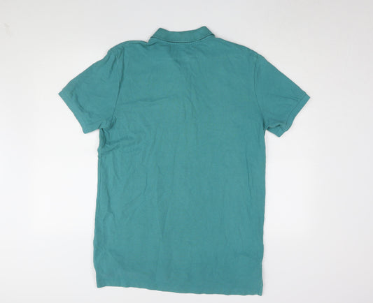 Gap Men's Green Polo Shirt Large Short Sleeve Cotton