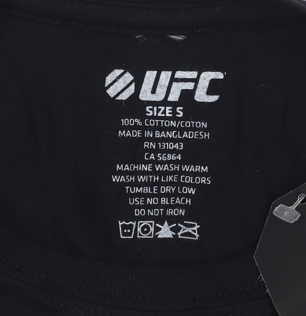 Womens UK Size S UFC Black Basic T-Shirt