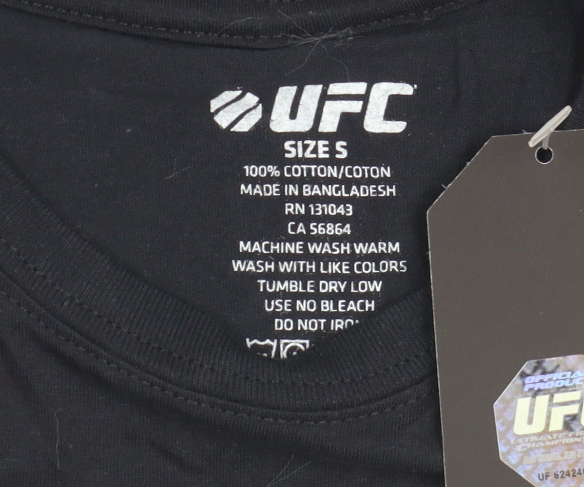 Womens UK Size S UFC Black Basic T-Shirt