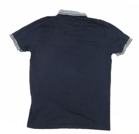 Brave Soul Men's Blue Polo Shirt Size L