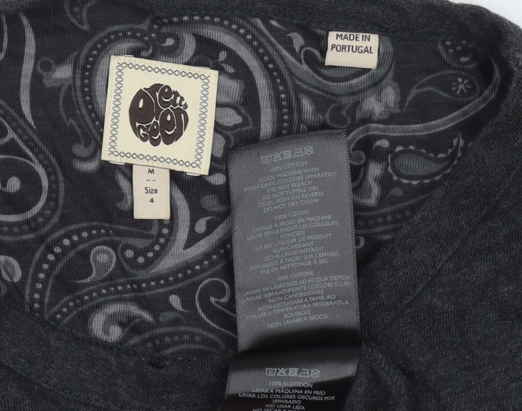 Pretty Green Men's Black M Solid Crew Neck T-Shirt