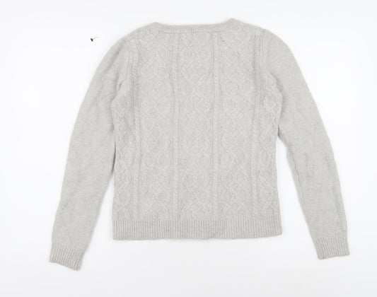 Jack Wills Women's Grey Pullover Jumper Size 8