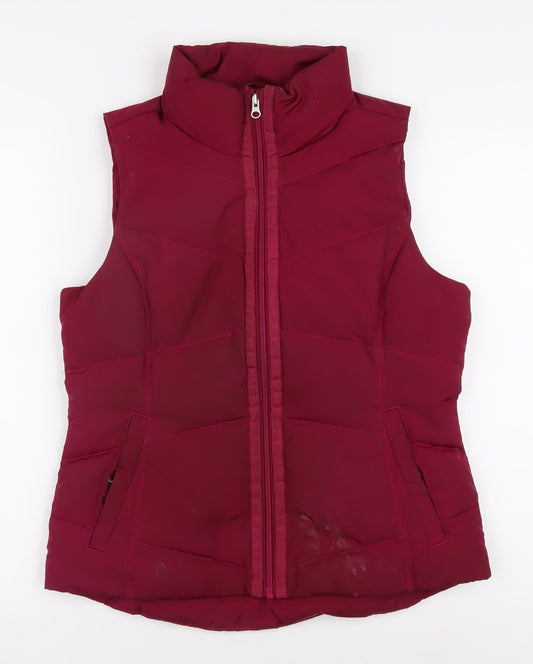 Womens UK Size M Lands' End Red Puffer Jacket