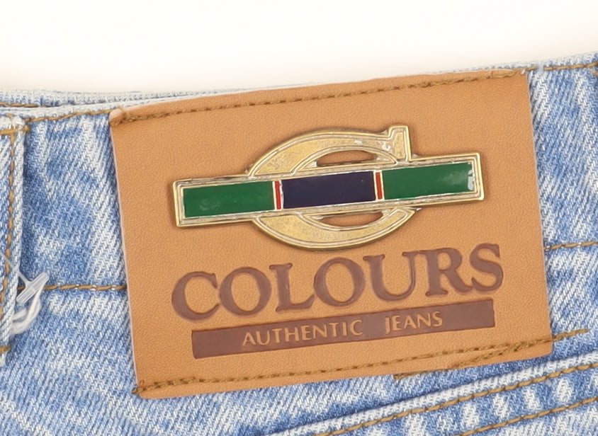 Colours Women's Blue Cut-Off Denim Shorts - Size S