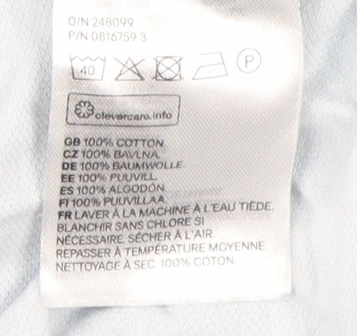 H&M Men's White Cotton Polo Shirt 2XL Short Sleeve