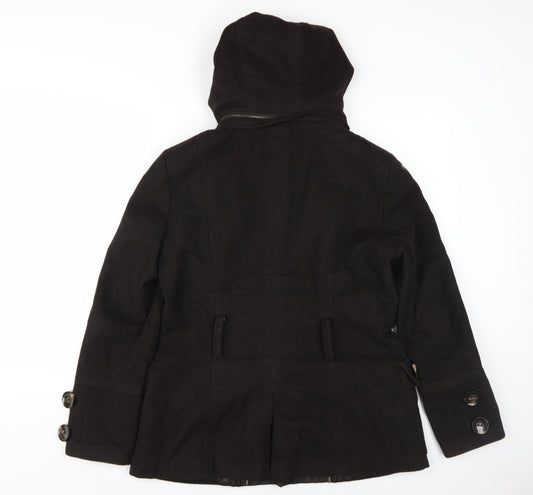Mens UK Size XL Zara Basic Black Hooded