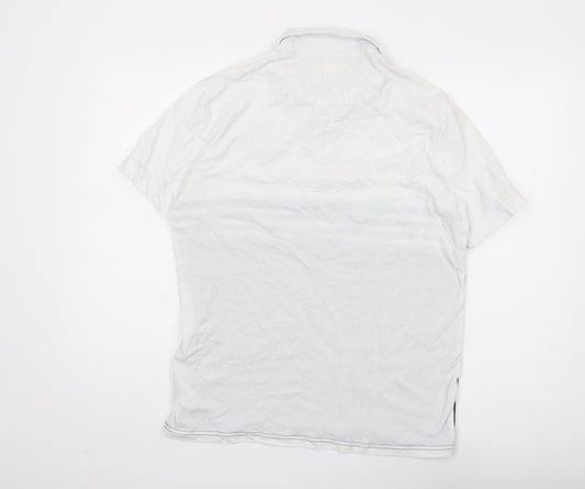 Castore Men's Black White Striped Polo M