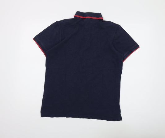 Marlboro Classics Men's Blue Polo Shirt Medium