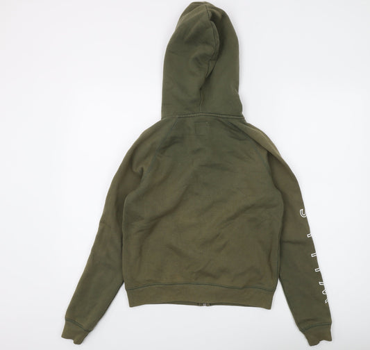 Womens UK Size 6 Jack Wills Green Full Zip Hoodie