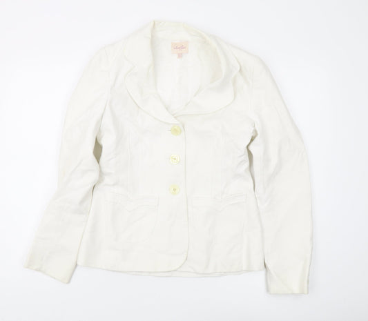 Womens UK Size 12 Whistles Regular Ivory Blazer