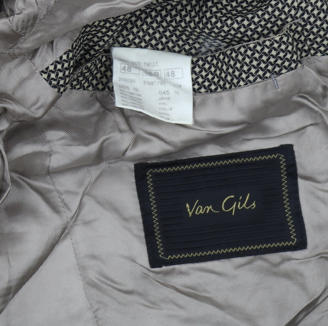 Mens UK Size 38 Van Gils Regular Brown Suit Jacket