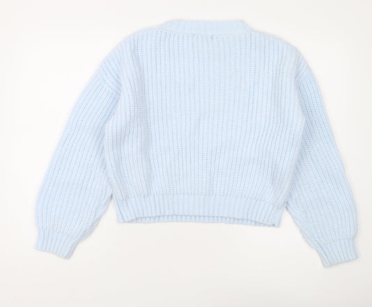 Womens UK Size S Quiz Blue Pullover Jumper