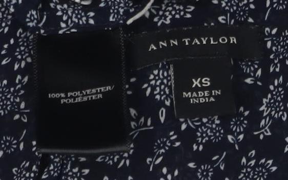 Womens UK Size XS Ann Taylor Blue Blouse