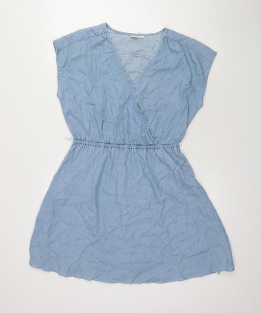 Gap Women's Blue Chambray Dress, S, T-Shirt Style