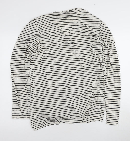 Long Tall Sally Women's White Striped Cardigan L