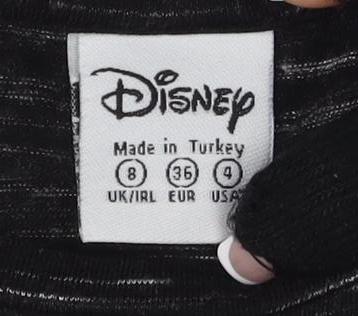 Unisex Adults UK Size 8 Disney Black T-Shirt