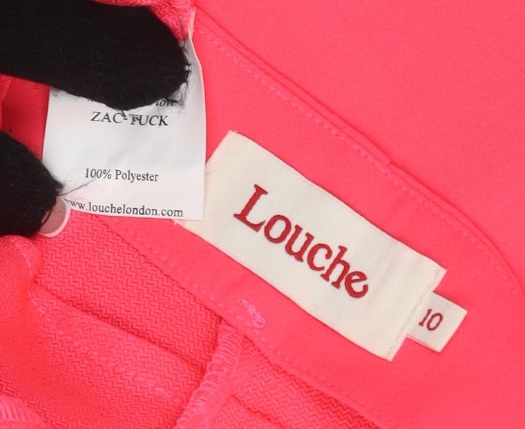 Womens UK Size 10 Louche Regular Fit Pink Trousers