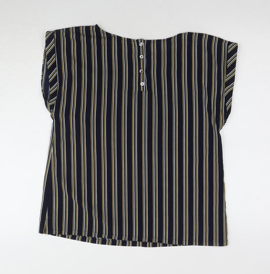Womens UK Size 10 Louche Black Basic Blouse